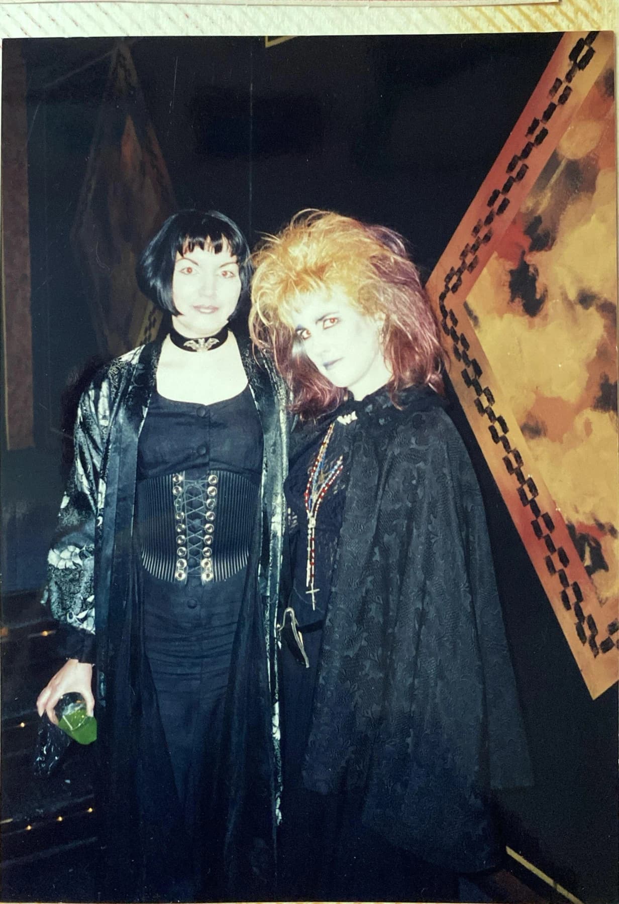Two regulars in full goth and alternative fashion, Melrose era.