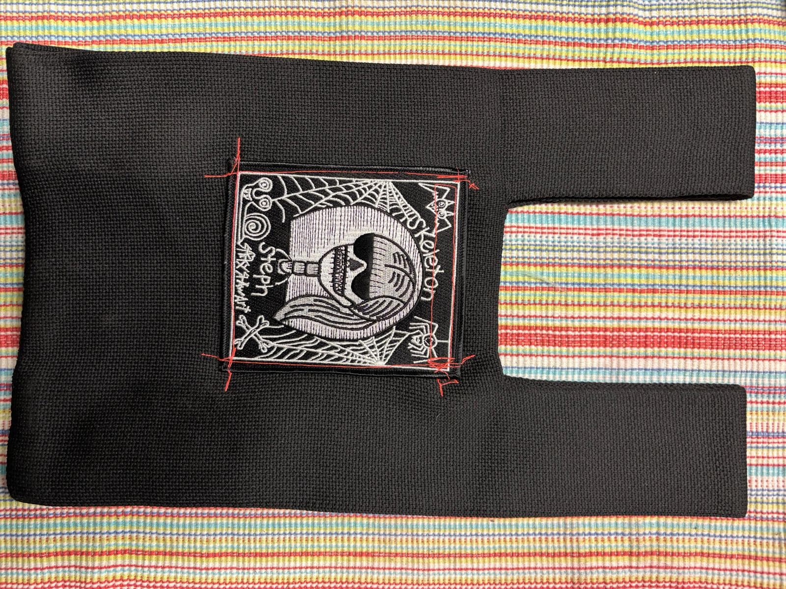 Skeleton Steph Hot Air Baloon Tote print detail