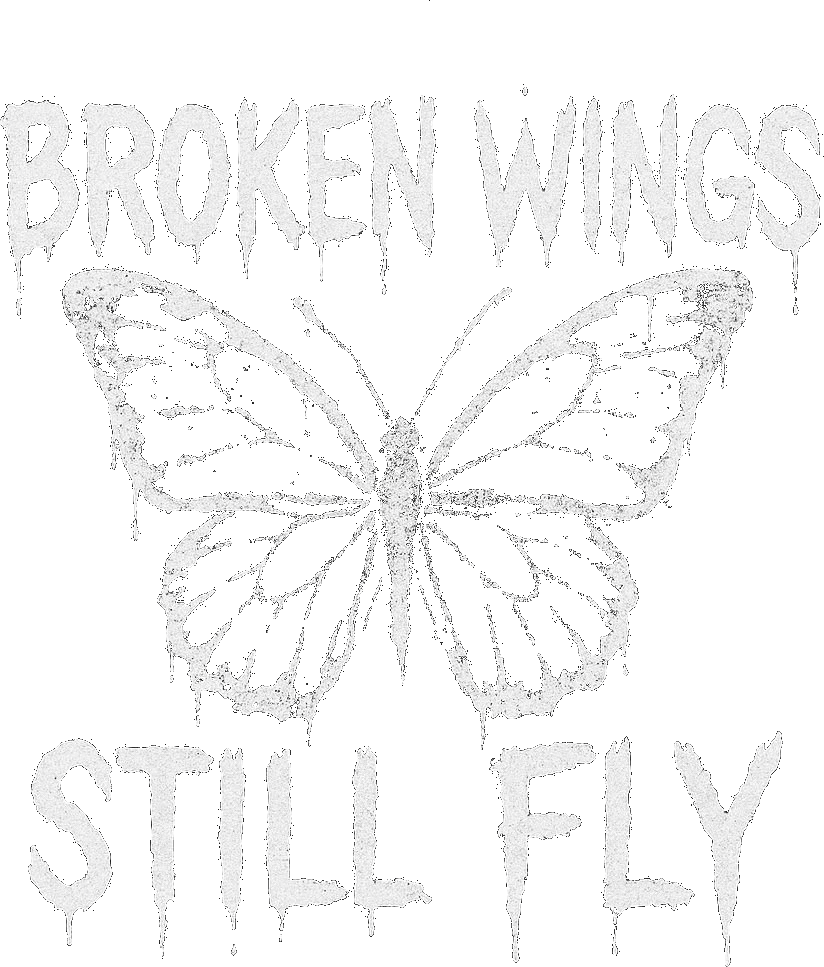 Broken Wings Still Fly print detail
