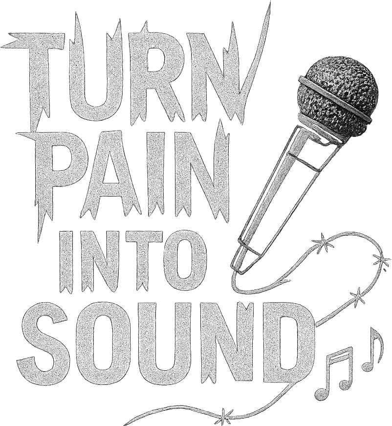 Turn Pain Into Sound print detail