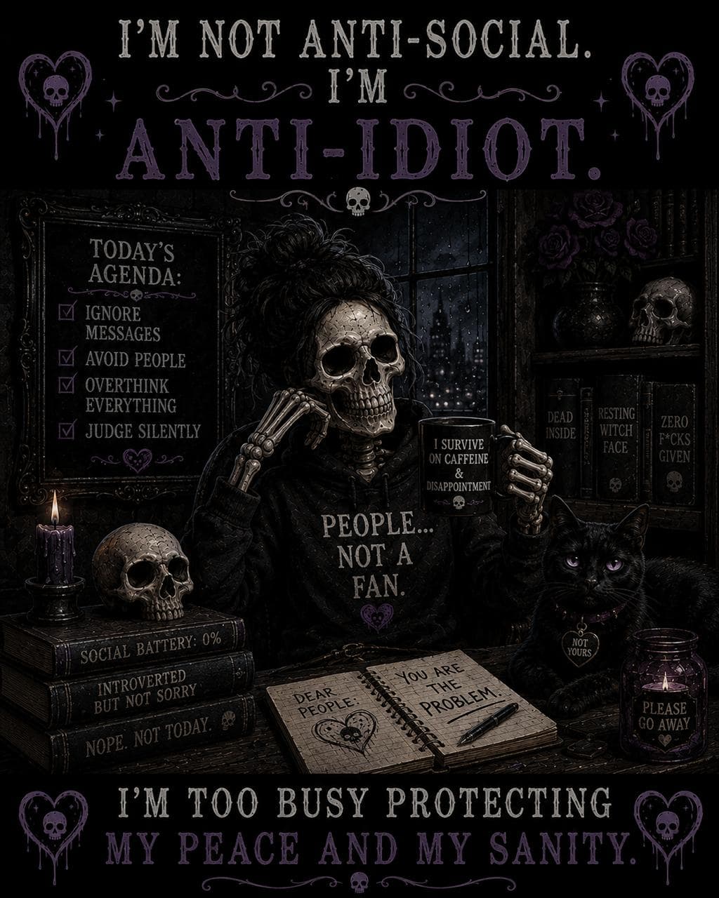 Anti-Idiot print detail