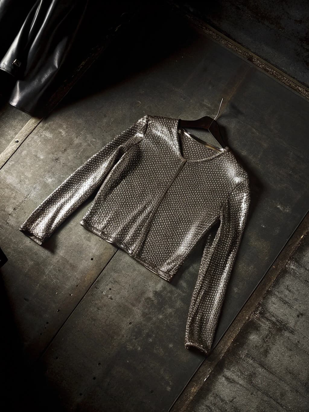 Metallic Mesh Rave Top