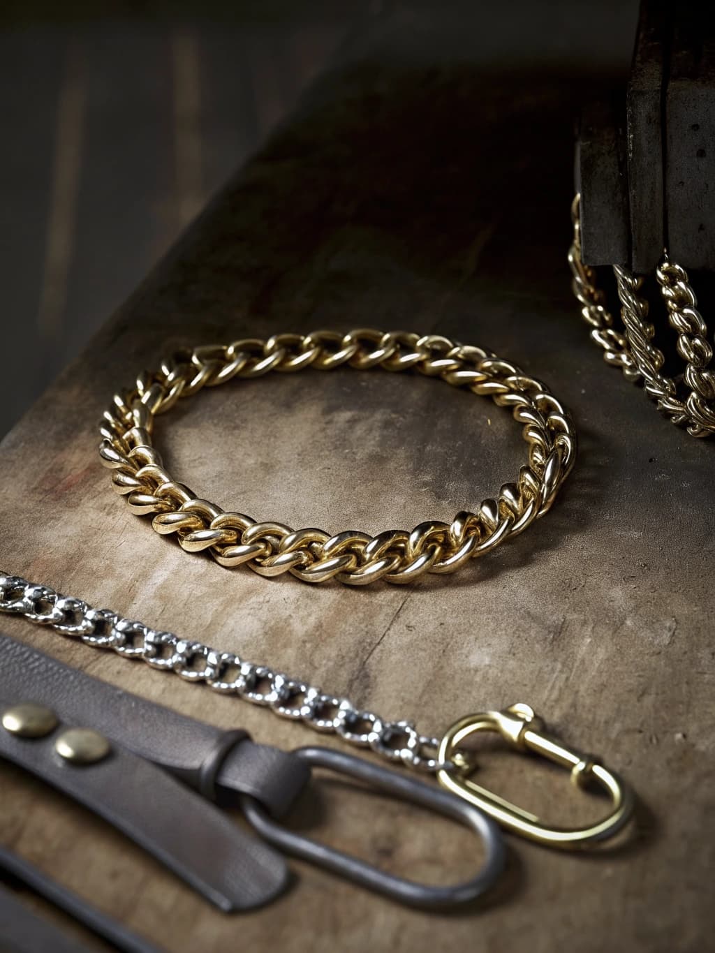 Safety Pin Choker and Chain Jewelry Set