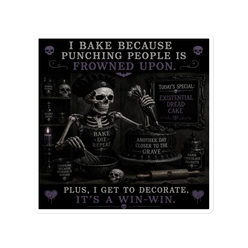Bake Die Repeat Sticker